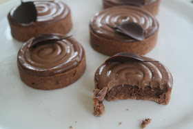 Tartelettes croustillant gianduja crémeux Alunga Petite Fourchette et Grande Cuillère