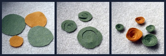 making felt flowers