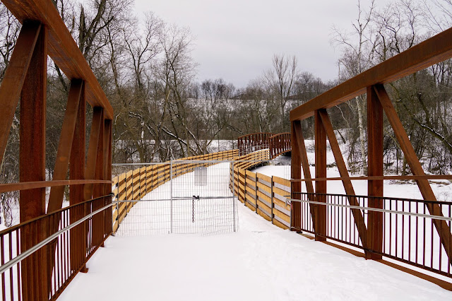 Double bridge on the new East Don River trail