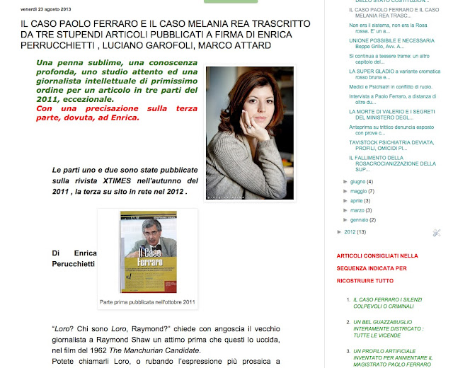 http://paoloferrarotrumanshowstory1.blogspot.it/2013/08/il-caso-paolo-ferraro-e-il-caso-melania.html