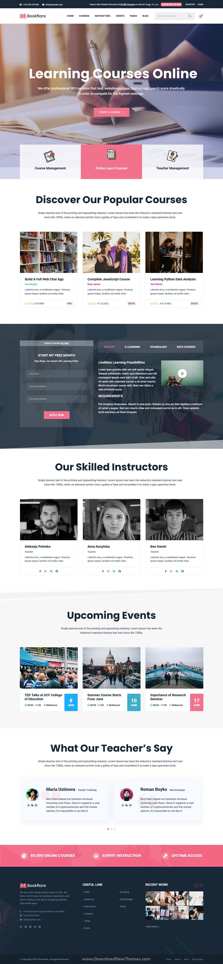 React JS A Modern Education Template