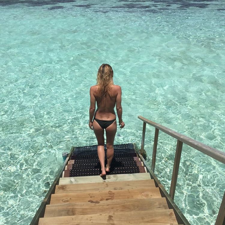 Bar Refaeli hot Backless Sexy Bikini Bottom Instagram photo