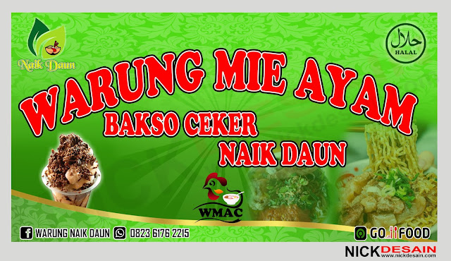 WARUNG MIE AYAM BAKSO CEKER NAIK DAUN - Percetakan Murah Tanjungbalai