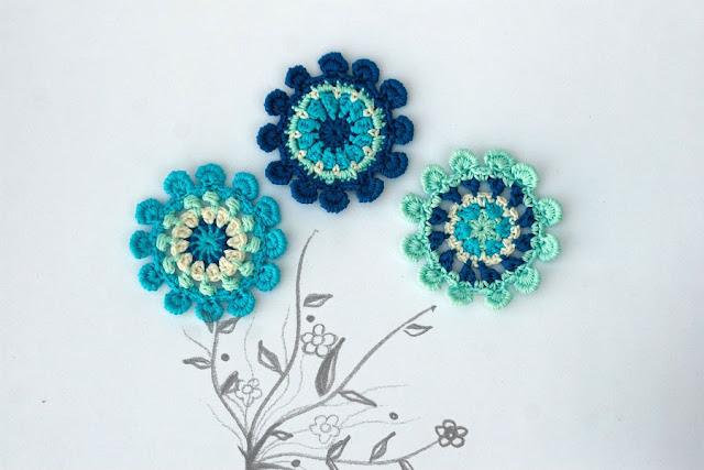 Crochet pompom flower by TomToy