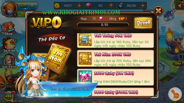 Hướng dẫn nạp thẻ trong game Lol Arena