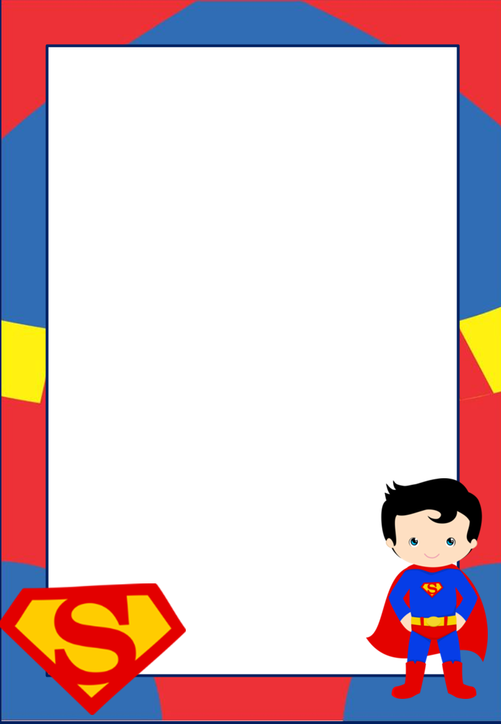 Marcos, Invitaciones, Tarjetas o Etiquetas de Superman 