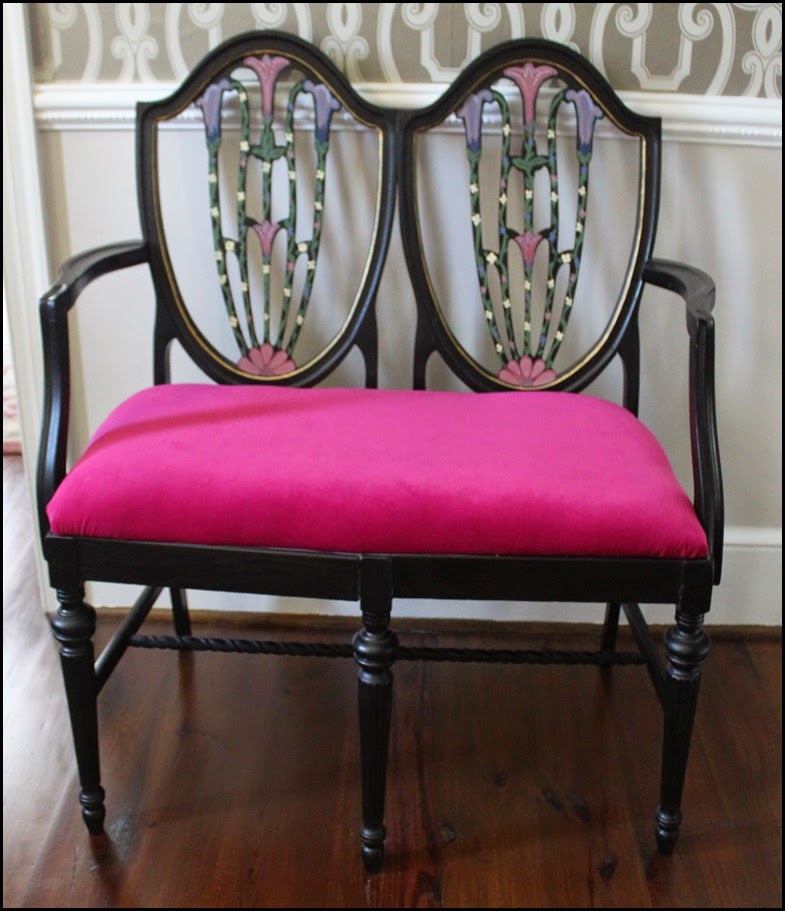 settee with new fabric settee with new fabric