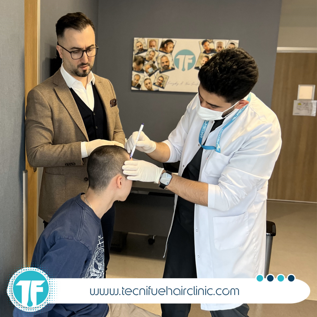 consultation at a hair transplant clinic in Turkey