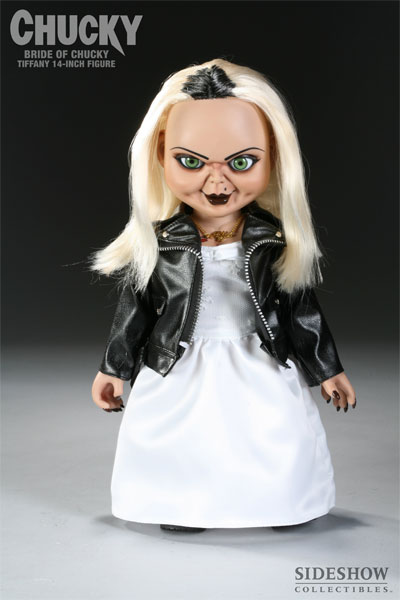 14 inch Sideshow Bride of Chucky Scarred Chucky and Tiffany