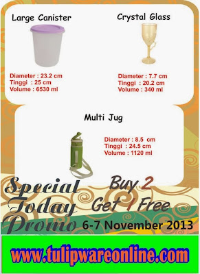 Promo Tulipware 6 dan 7 November 2013