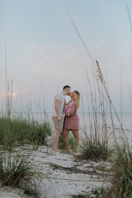 Barefoot beach engagement photography