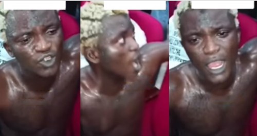 E Done Happen!!! Portable Loses Clothe, Chain, Phone after Jumping into Crowd (VIDEO)