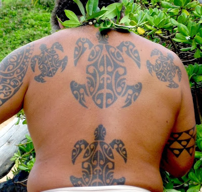 hawaiian sea turtle tribal tattoos designs