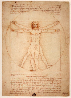 Leonardo da Vinci The Vitruvian Man Drawing 1490