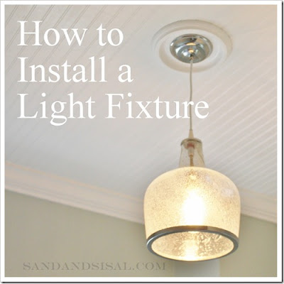 Hanging Kitchen Light Fixtures on How To Install A Light Fixture Via Sand And Sisal