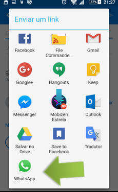 compartilhar no android