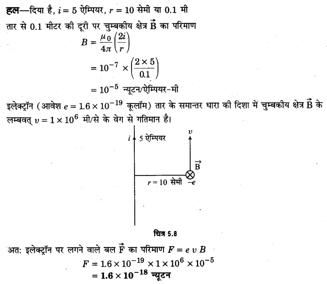 Solutions Class 12 भौतिकी विज्ञान-I Chapter-5  (चुम्बकत्व एवं द्रव्य)