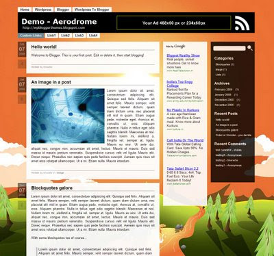 Aerodrome Blogger Template