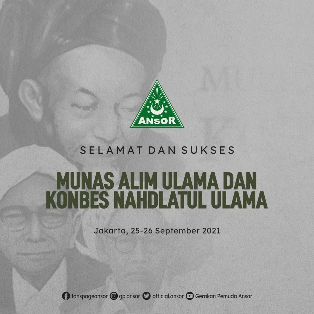 Selamat dan Sukses Munas Alim Ulama dan Konbes NU Tahun 2021