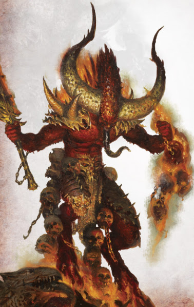 Warhammer age of sigmar epic khorne daemon herald artwork battle ilustration fantasy 1