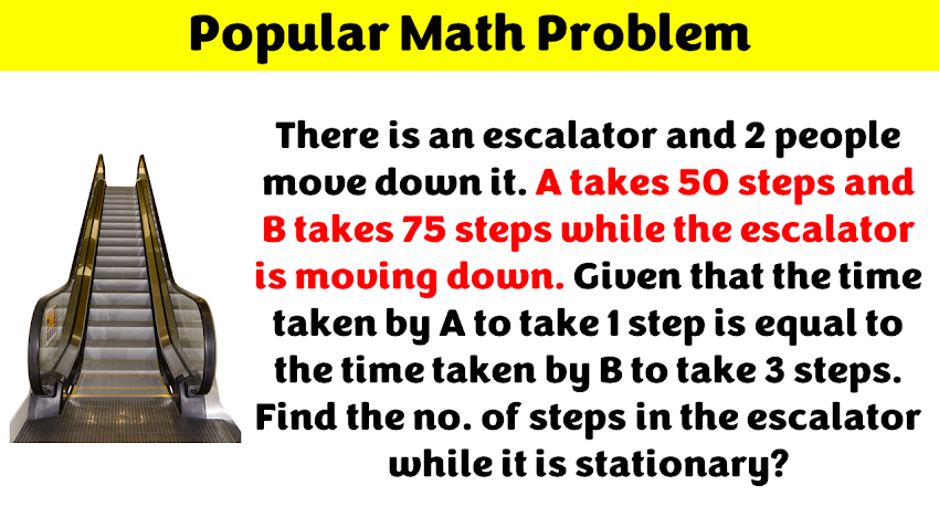  Escalator Math Problem - Math Puzzle