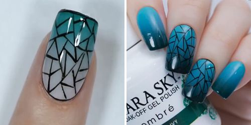 finalizar as unhas decorads em degradê