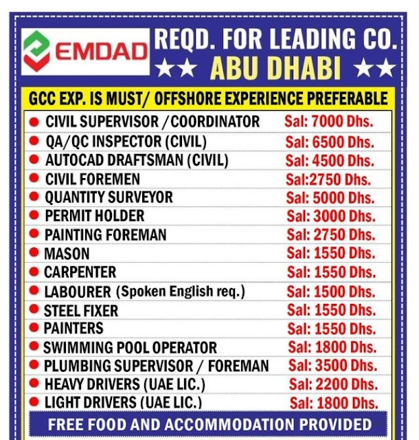 Emdad Latest Job Vacancies in Abu Dhabi