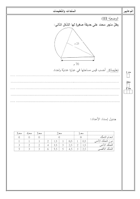 تقييم رياضيات سنة  سادسة ابتدائي الثلاثي الثالث, تحميل امتحان رياضيات سنة  سادسة  pdf, تقييمات حساب سنة  سادسة تمارين رياضيات سنة  سادسة أساسي,