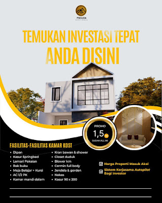 Dijual Rumah Kos 7 Kamar 1,6 Km dari Kampus IPB Bogor