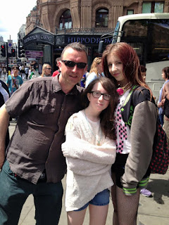 Mark, Síomha and Izzy in London.