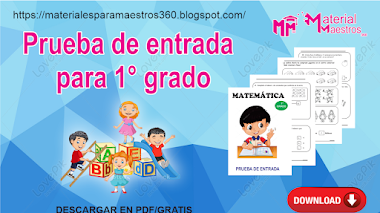 PRUEBA DE ENTRADA PARA 1° GRADO EN PDF