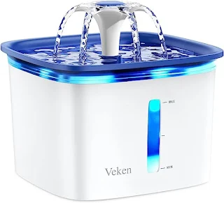 Quench Your Pet's Thirst with the Veken 95oz/2.8L Pet Fountain