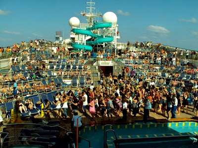 Crowded Cruiseship Deck