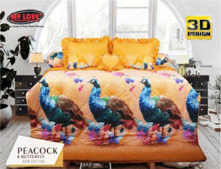  Sprei my love motif Peacock Butterfly