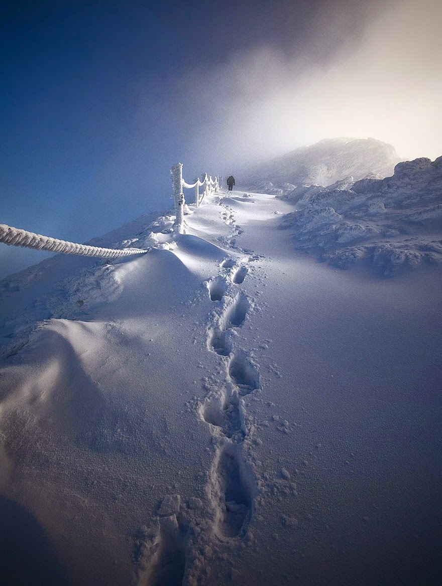 The Karkonosze mountains in Poland are cold and unforgiving, but offer sights worth their share of human suffering. - Tiny Humans Lost In The Majesty Of Nature