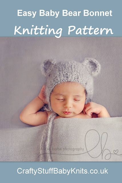 knitting pattern for a newborn baby bear ears bonnet photography prop