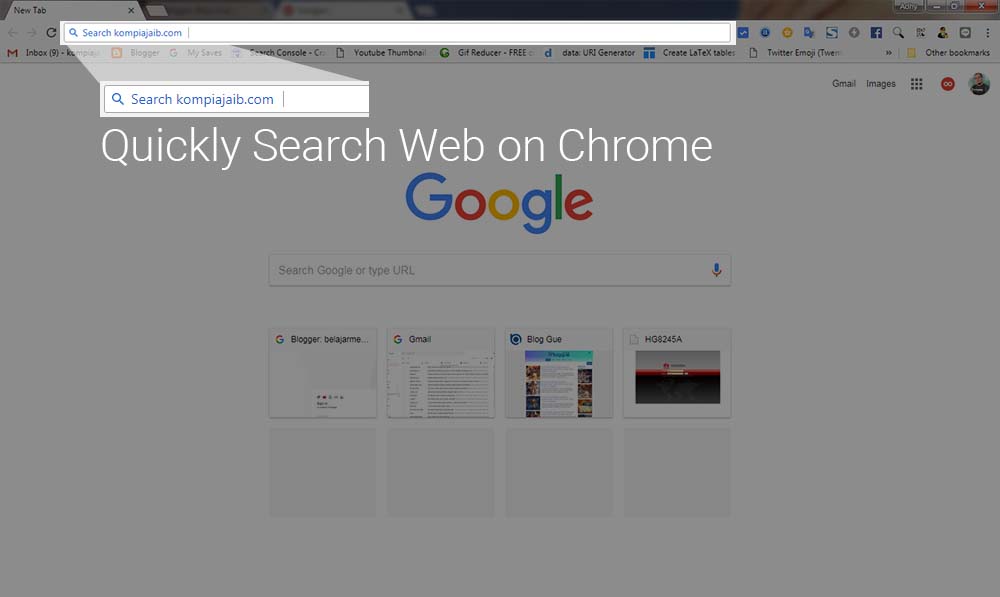 Cara Memunculkan Quickly Search Blog Pada Browser Chrome