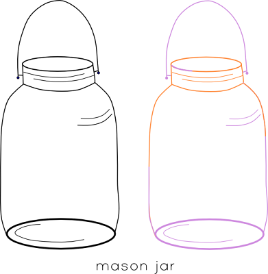 Mason Jar Embroidery Pattern