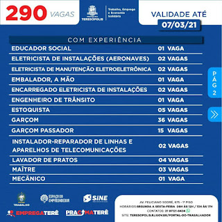 Programa ‘Emprega Terê’ divulga 290 vagas de emprego no Sine Teresópolis