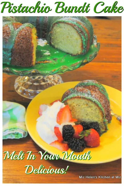 Pistachio Bundt Cake at Miz Helen's Country Cottage