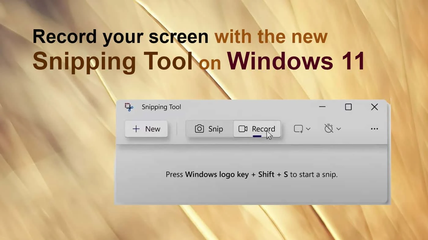 Windows 11 Snipping Tool may get a Screen Recorder soon