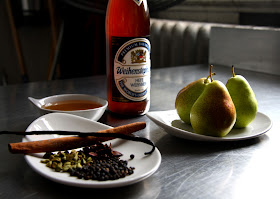 weissbier poached pears recipe