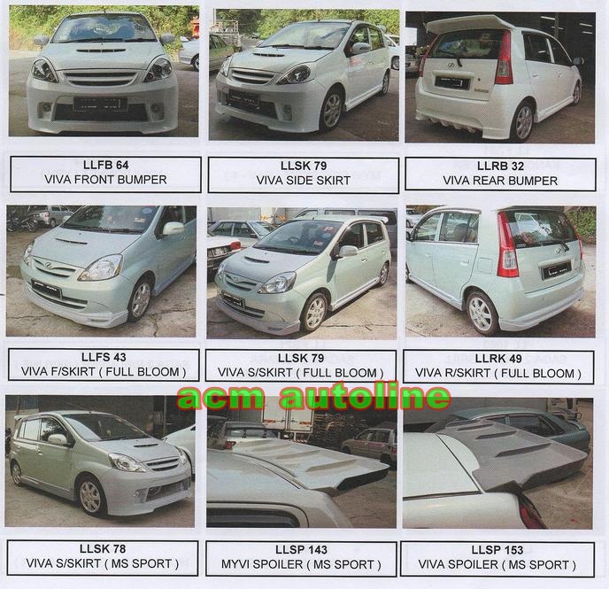 PERODUA VIVA FRONT BUMPER AND REAR BUMPER