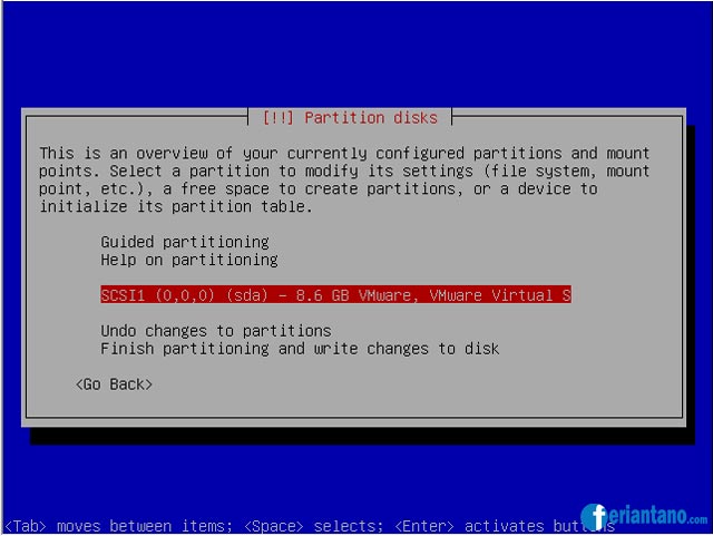 Cara Install Debian 5 Lenny Berbasis Text (CLI) Lengkap Dengan Gambar - Feriantano.com