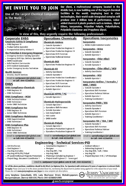 Oil & Gas Job Vacancies in Middle East