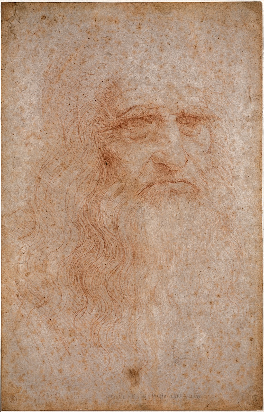 レオナルド・ダ・ヴィンチが描いたと推定される髭を伸ばした自画像