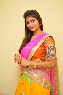 Lucky Sree in dasling Pink Saree and Orange Choli DSC 0359 1600x1063.JPG