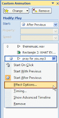 Music Play Across in PowerPoint 2007