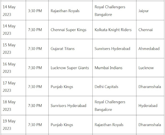 IPL Schedule 2023