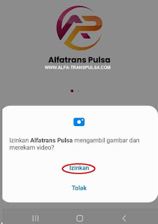 Izinkan Alfatrans Pulsa mengambil gambar dan merekam video?